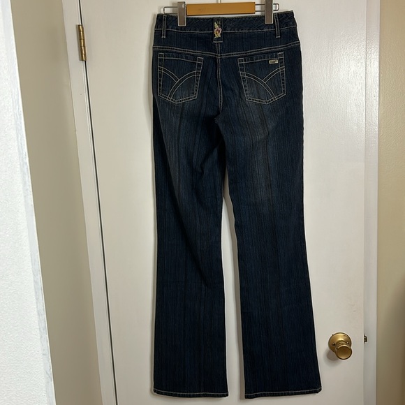 Point Zero VGUC jeans striped. Embroidery and beads on belt loops. Size 3. - Picture 5 of 16